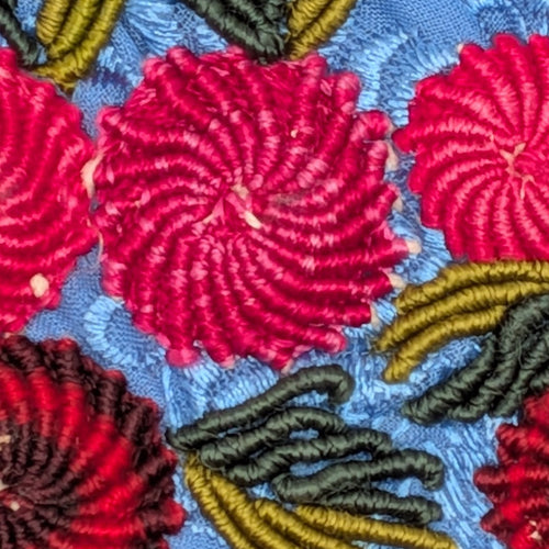 Clutch — Detailansicht der Stickerei