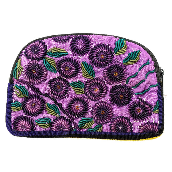 Mittlere Kosmetiktasche — von Hand gewebt und bestickt in Chiapas, Mexiko